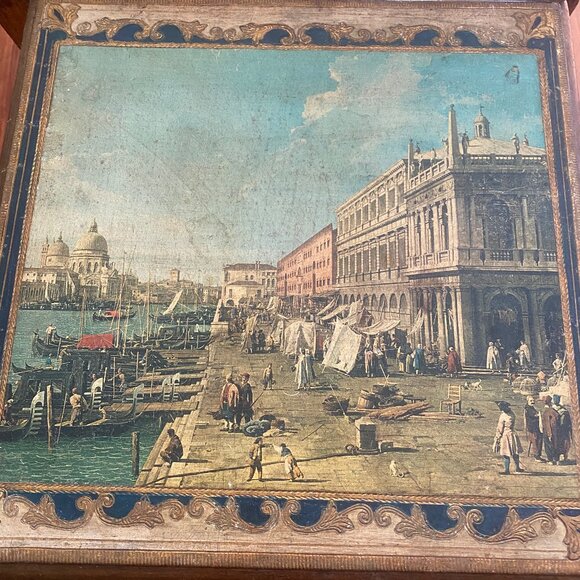 RARE Vintage Florentine Hollywood Regency Italian gold/gilt wood nesting tables - Picture 1 of 7